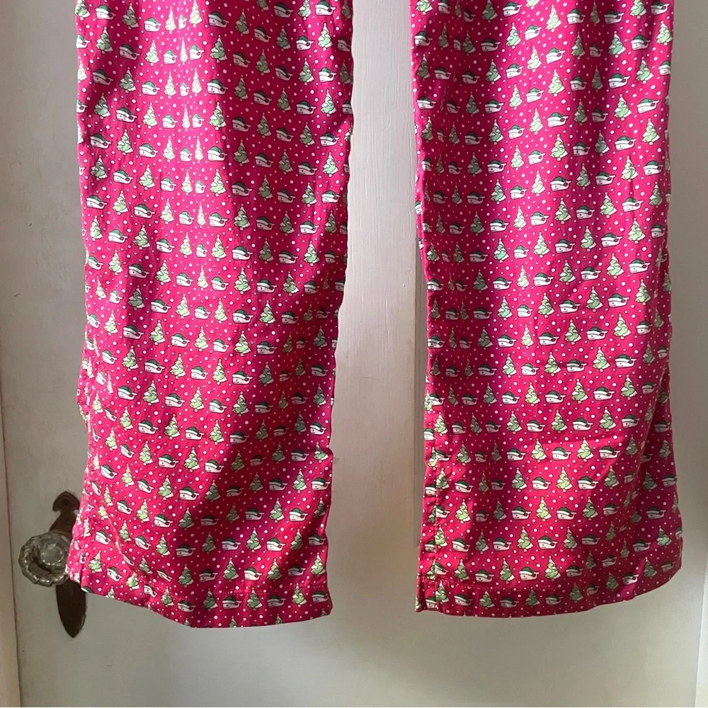 Vineyard Vines Women's Winter Santa Whale Holiday Tree Lounge Pant Size S
